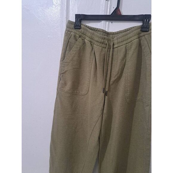 Athleta womens size 10T SAGE GREEN FARALLON HEATHERED WIDE LEG CROPPED pants - Picture 3 of 7
